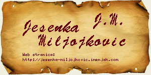 Jesenka Miljojković vizit kartica